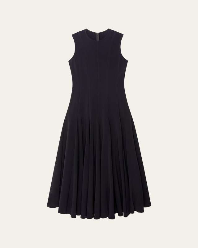 Paneled Drop-Waist Flare Maxi Dress